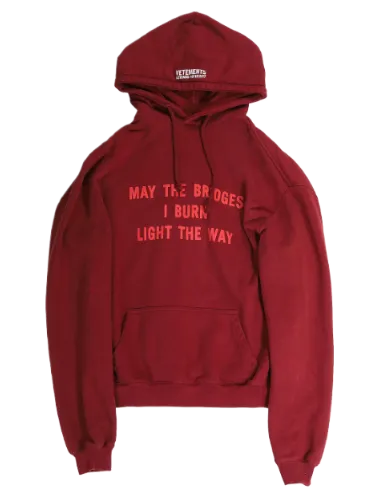 Vetements May The Bridges I Burn Hoodie thumbnail 2