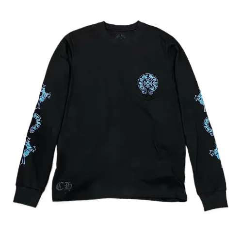 CHROME HEARTS BLUE LOGO LONG SLEEVE TEE thumbnail 2