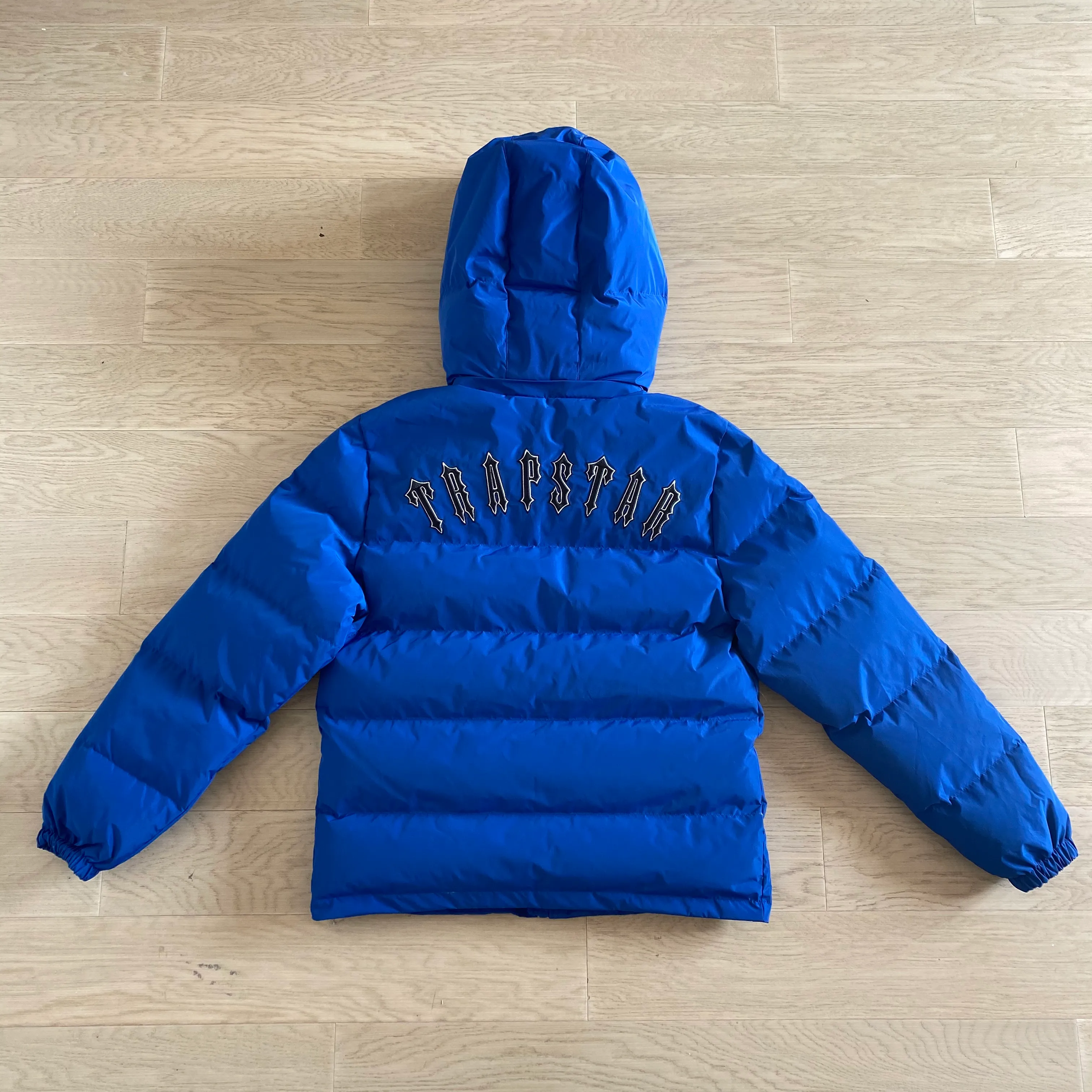 Trapstar Irongate pufferjacket with Detachable Hood (Blue) thumbnail 2