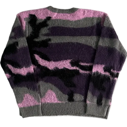 CORTEIZ CREWNECK MOHAIR PURPLE CAMO KNITTED thumbnail 3